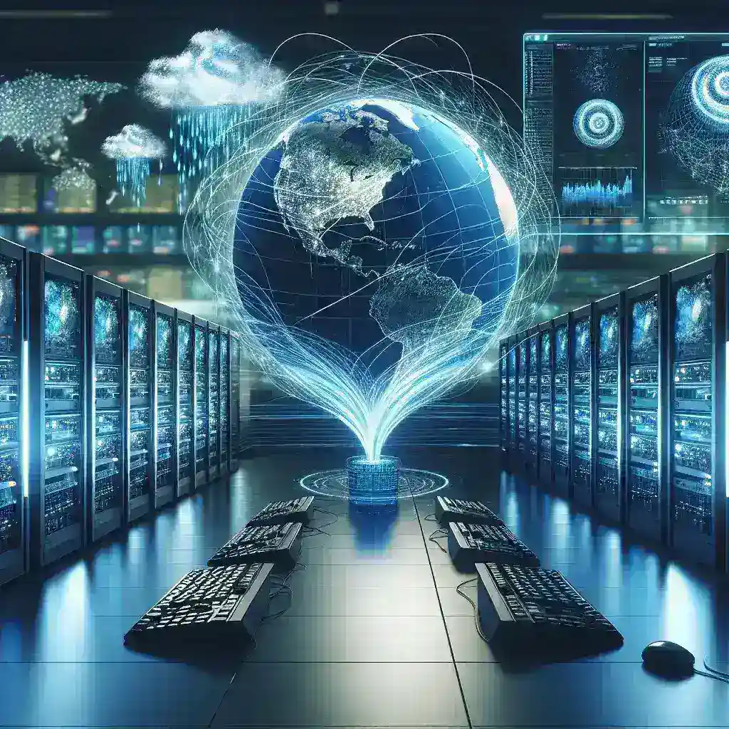"Supercomputadora de La Agencia Estatal de Meteorología en acción, mejorando la precisión de las predicciones climáticas en España."
